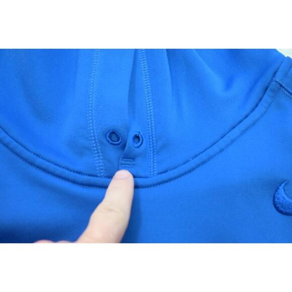 Nike Hoodie Therma Fit Blue Athletic Pull Over Fleece Sweater Mens Size XL - Picture 10 of 12